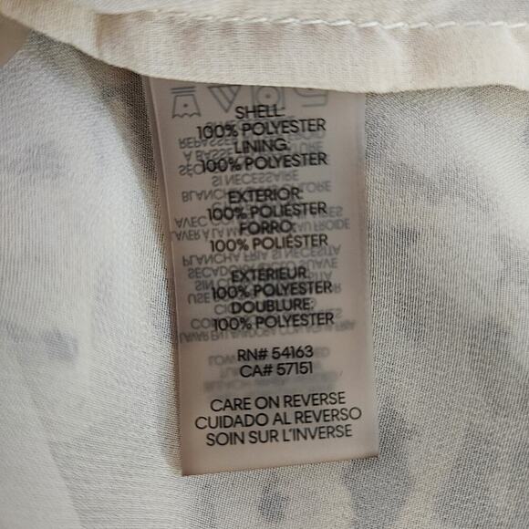 Calvin Klein Chiffon Long Sleeve Button Front Blouse Animal Print Lined Size 3X - Picture 12 of 15